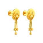 PETAL VEIL GOLD EARRINGS - 22K JEWELLERY