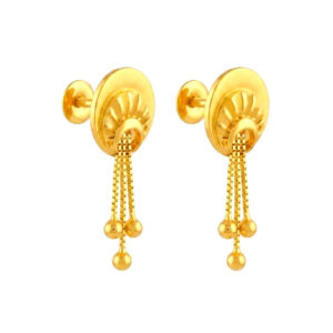 PETAL VEIL GOLD EARRINGS - 22K JEWELLERY