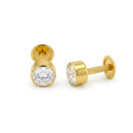 SNOWDROP GOLD STUDS - 22K JEWELLERY