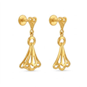 BLOOM ARC  GOLD EARRINGS - 22K JEWELLERY