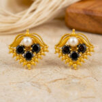 PEARL AMARA GOLD STUDS - 22K JEWELLERY