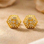 DAZZLE HIVE GOLD STUDS - 22K JEWELLERY