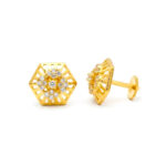 DAZZLE HIVE GOLD STUDS - 22K JEWELLERY