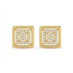 LUMINARA SQUARE GOLD EARRINGS - 22K JEWELLERY