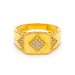KINGSTONE SQUARE MEN'S GOLD RING - 22K JEWELLERY