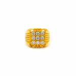 EMPEROR'S GRID MEN'S GOLD RING - 22K JEWELLERY