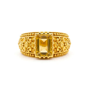 SOLAR FLARE MEN'S GOLD RING - 22K JEWELLERY
