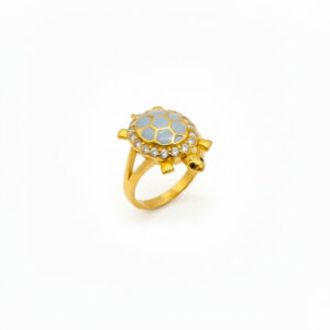 TURTLE CREST MEN'S GOLD RING - 22K JEWELLERY