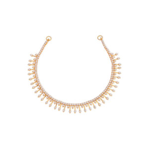 CZ Radiance Gold Necklace - 22K Jewellery