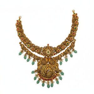 RAJHANS TEMPLE HERITAGE GOLD NECKLACE - 22K JEWELLERY