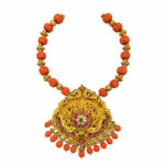 CORAL RAJWADA HERITAGE NECKLACE - 22K JEWELLERY