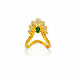 RANI GREEN RADIANCE GOLD RING - 22K JEWELLERY