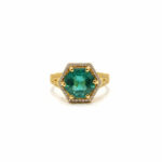 GREEN CROWN ELEGANCE GOLD RING - 22K JEWELLERY