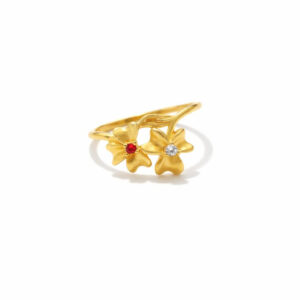 SUN PETAL GRACE GOLD RING - 22K JEWELLERY