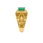 AURELIA GREEN HALO MEN'S GOLD RING - 22K JEWELLERY