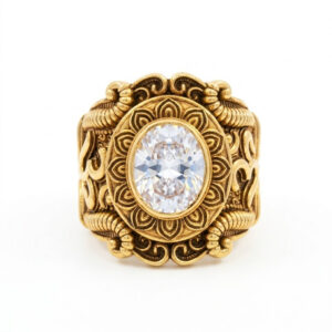 RAJWADI EMPEROR MEN'S GOLD RING - 22K JEWELLERY