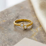 ZYRA TWIST GOLD RING - 22K JEWELLERY