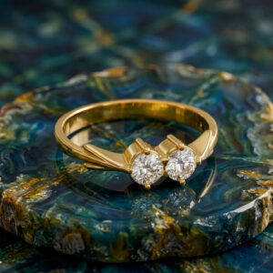ETERNA DUO GLOW GOLD RING - 22K JEWELLERY