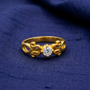 GRACE CURVE GOLD RING - 22K JEWELLERY