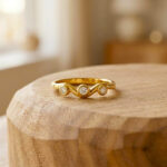 ZIG WAVE GOLD RING - 22K JEWELLERY