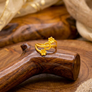 FLORAL HALO GOLD RING - 22K JEWELLERY