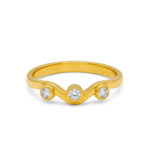 ZIG WAVE GOLD RING - 22K JEWELLERY