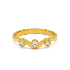 ZIG WAVE GOLD RING - 22K JEWELLERY