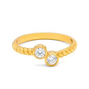ZYRA TWIST GOLD RING - 22K JEWELLERY