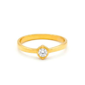 ETERNA SINGLE STONE GOLD RING - 22K JEWELLERY