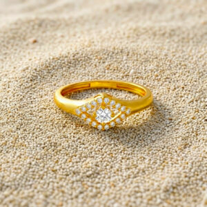 AURA EYE GOLD RING - 22K JEWELLERY