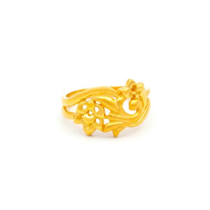 FLORAL WHIRL GOLD RING - 22K JEWELLERY