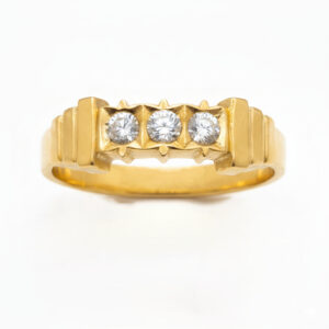 TRINITY CREST MEN'S GOLD RING - 22K JEWELLERY