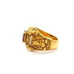 IMPERIAL RED MEN'S GOLD RING - 22K JEWELLERY