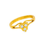 HARMONY TRIANGLE GOLD RING - 22K JEWELLERY