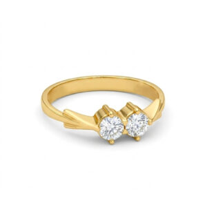 ETERNA DUO GLOW GOLD RING - 22K JEWELLERY