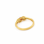 PINK BLOSSOM LEAF GOLD RING - 22K JEWELLERY