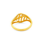 ELEGANT LEAF CURVE GOLD RING - 22K JEWELLERY