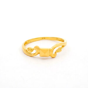 GOLDEN SQUARE FLOW RING - 22K JEWELLERY
