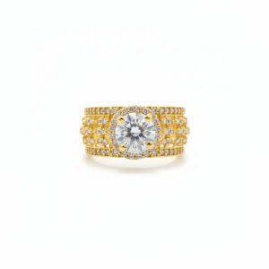 ROYAL GLEAM CZ GOLD RING - 22K JEWELLERY