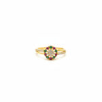 MULTI-GEM GOLD RING - 22K JEWELLERY