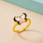 PENGUIN CHARM KIDS GOLD RING - 22K JEWELLERY