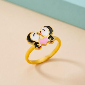 PENGUIN CHARM KIDS GOLD RING - 22K JEWELLERY