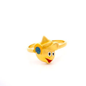 SMILEY SPLASH KIDS GOLD RING - 22K JEWELLERY