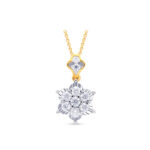 SPARKLING FLORAL DIAMOND PENDANT - 18K JEWELLERY