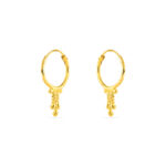 Whispering Strings Gold Earrings - 22K Jewellery