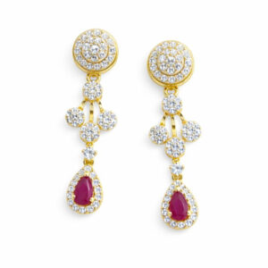 SCARLET ROYALE CZ DANGLERS - 22K JEWELLERY