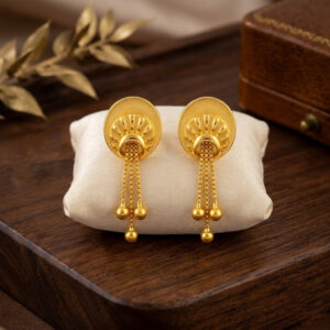 PETAL VEIL GOLD EARRINGS - 22K JEWELLERY