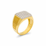 SHIMMER WIDE MEN'S GOLD RING - 22K JEWELLERY