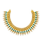 GOLDEN KEMP AND COIN CHOKER - 22K JEWELLERY