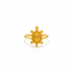 GOLDEN TURTLE CHARM RING - 22K JEWELLERY